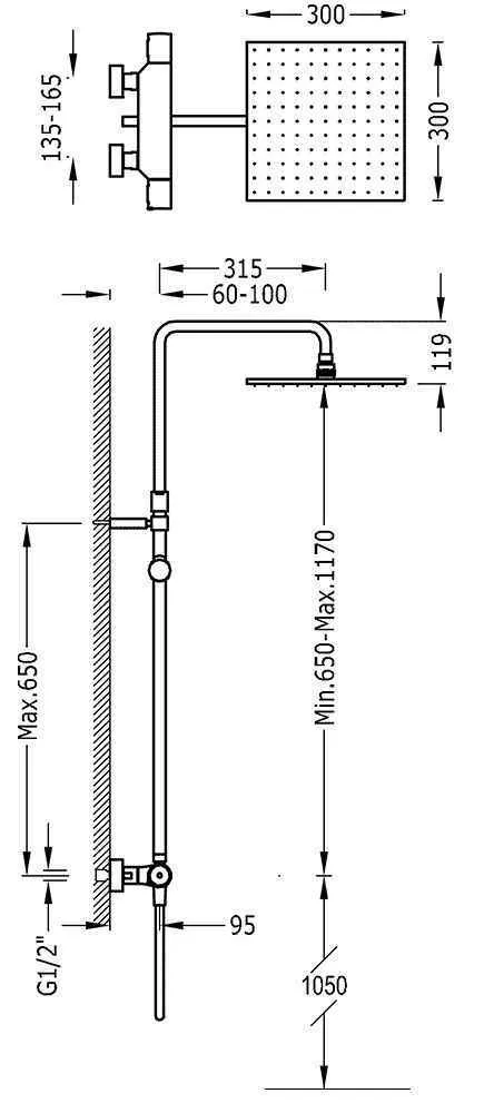 Душевая система Tres Project 21139502
