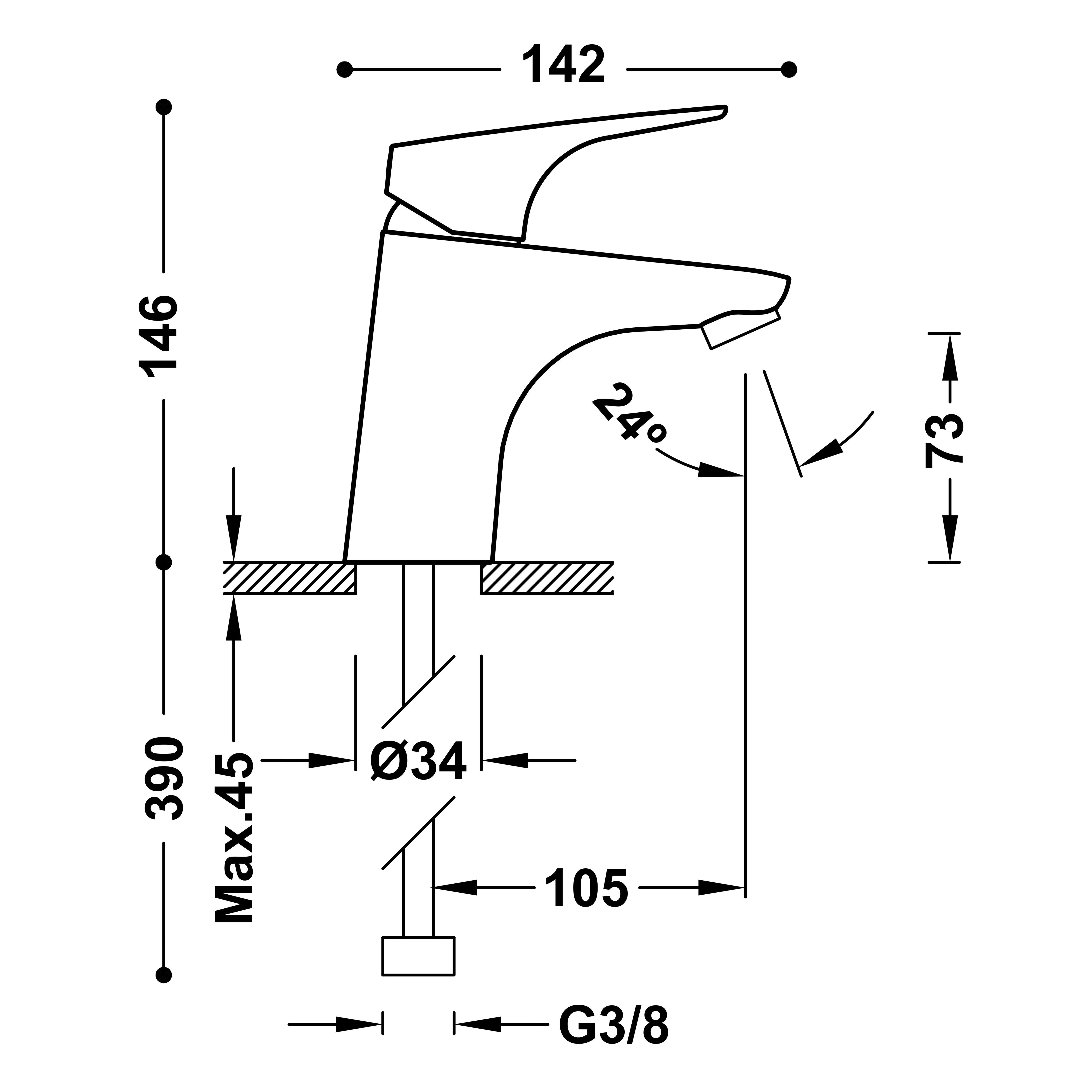 Смеситель для раковины Tres Canigo 21710401