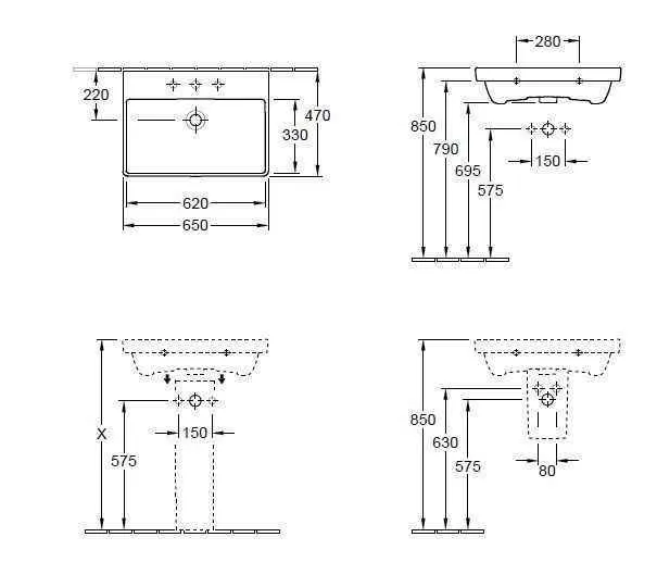 Підвісний умивальник Villeroy and Boch Avento 41586601