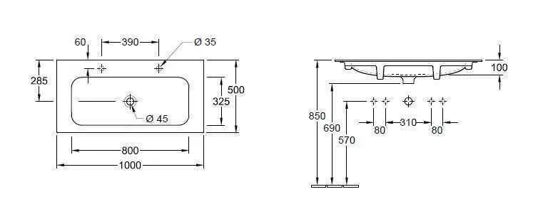 MISTRAL (ліва) 170x105 панель PWO3Q10OP000000 4164A1RW