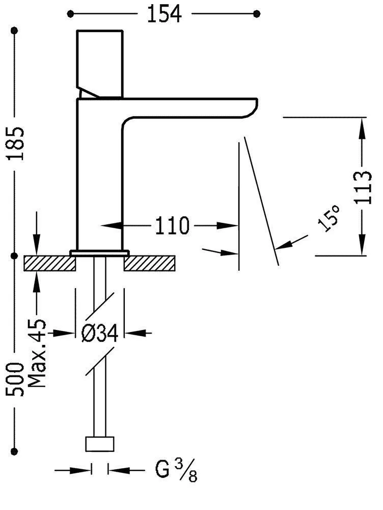 Смесители для раковины Tres Loft 20010102