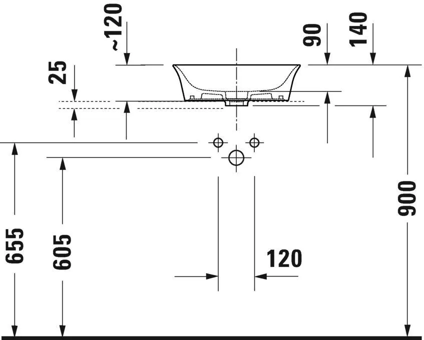 Умывальник на столешницу Duravit White Tulip 2362430079