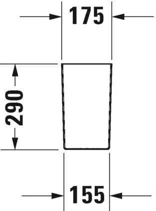 Напівп'єдестал Duravit 0858300000