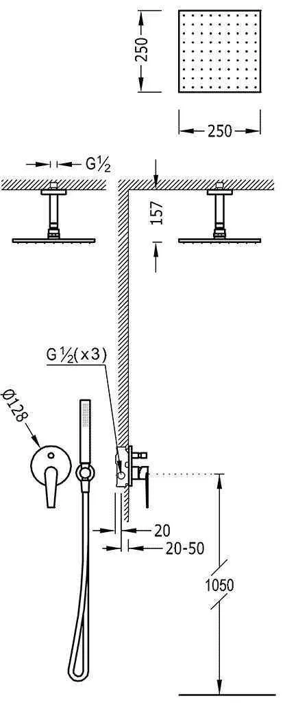 Душевая система Tres Class 20518080