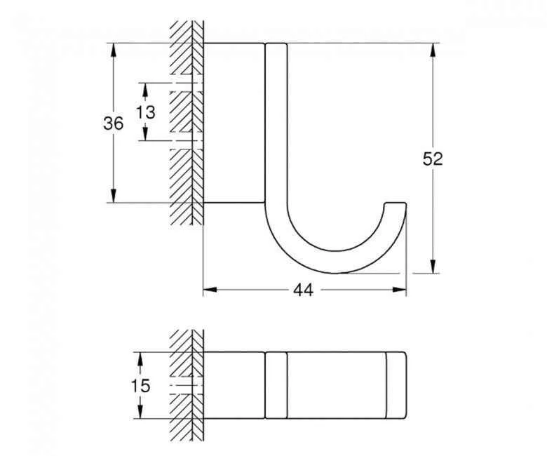 Гачок Grohe Essentials Selection 41039AL0