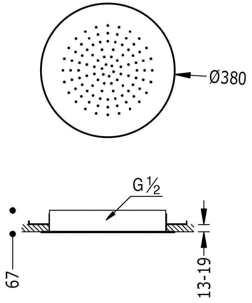 Верхній душ Tres 380 134940OM
