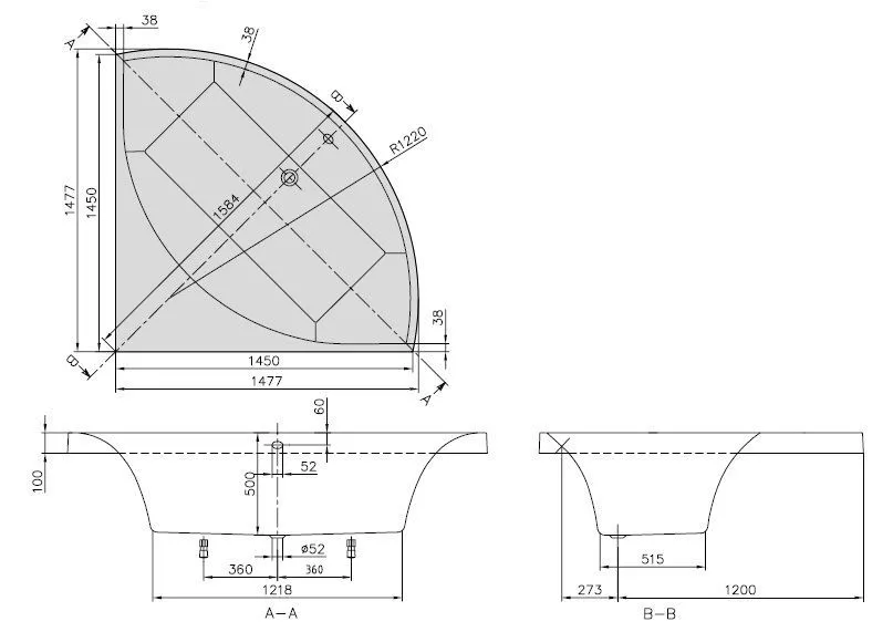 Ванна Villeroy&Boch Squaro UBQ145SQR3V-96