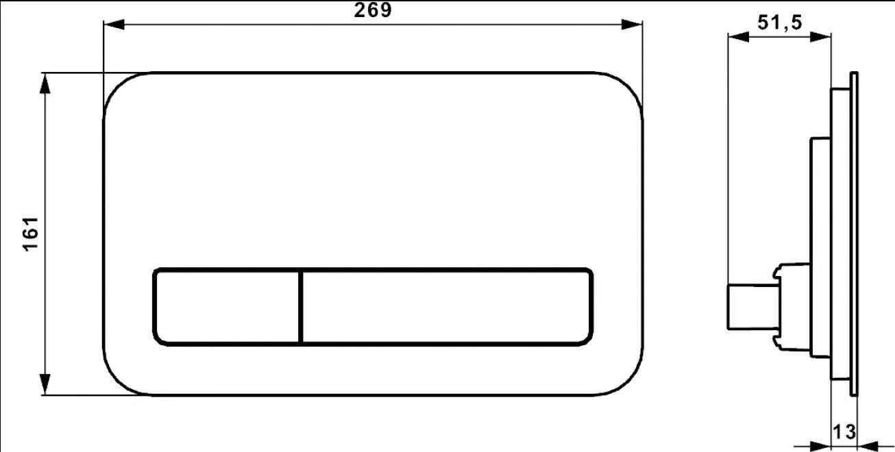 Кнопка змиву води Villeroy & Boch M200