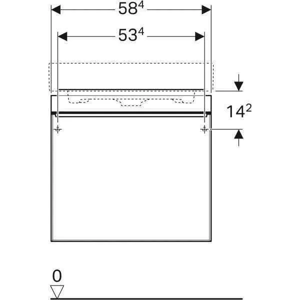 Тумба для умивальника Geberit CITTERIO 500.556.JI.1 500.556.JJ.1