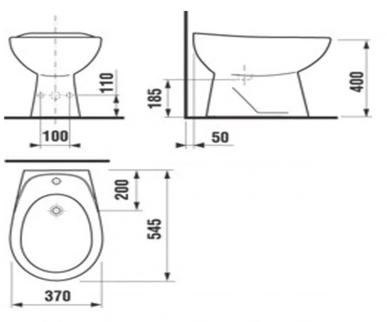 Биде JIKA LYRA PLUS H832381000304