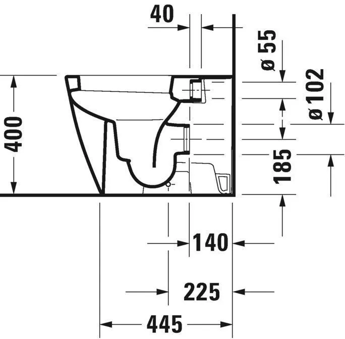 Унитаз напольный Duravit Happy D.2 2159090000
