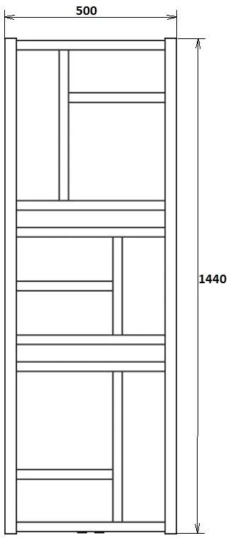 Mondrian Полотенцесушитель водяной 500*1440 мм, сталь, белый глянцевый