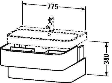 Тумба Happy D.2 Duravit  775 x 480 мм (без раковини) H2636507575