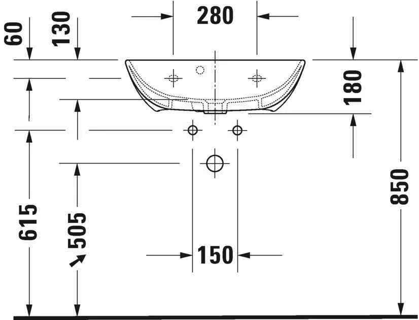 Умивальник Duravit ME by Starck 2343600030