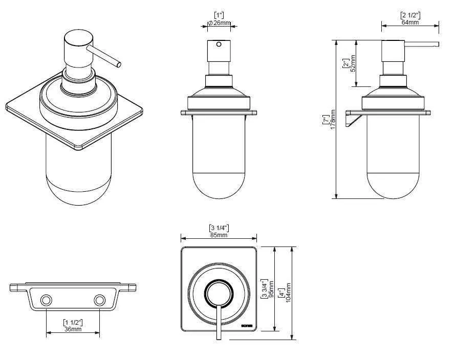 Дозатор Creabath Soul 192366