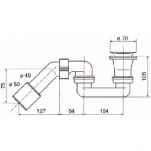 Sanit Сифон для душового піддону  D50