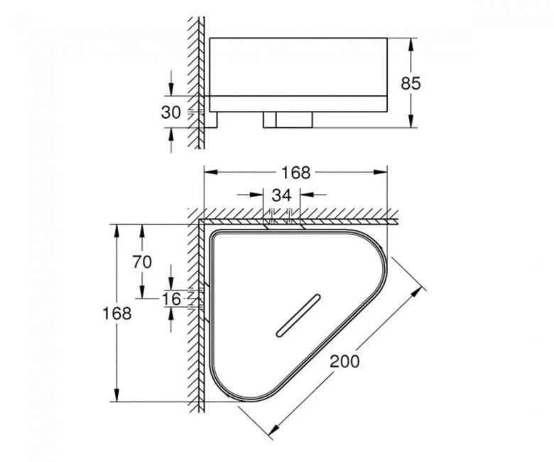 Кутова поличка для ванної Grohe Selection  41038AL0