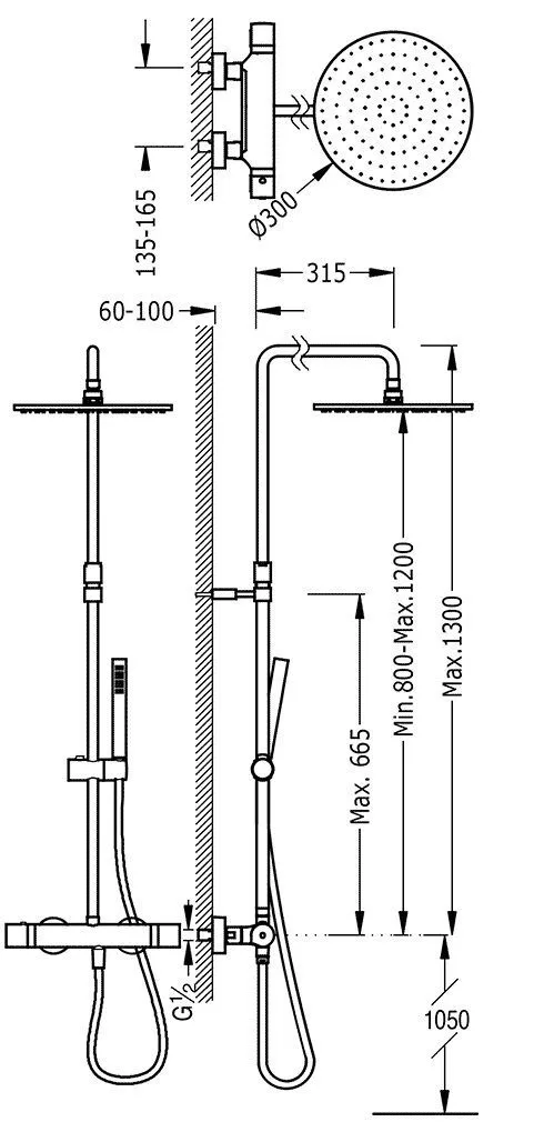 Душевая система Tres Study
