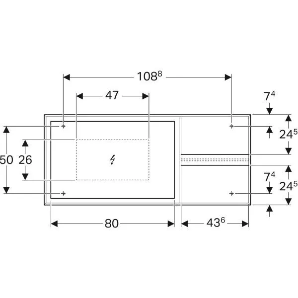 Зеркальный шкафчик Geberit CITTERIO 500.571.JJ.1
