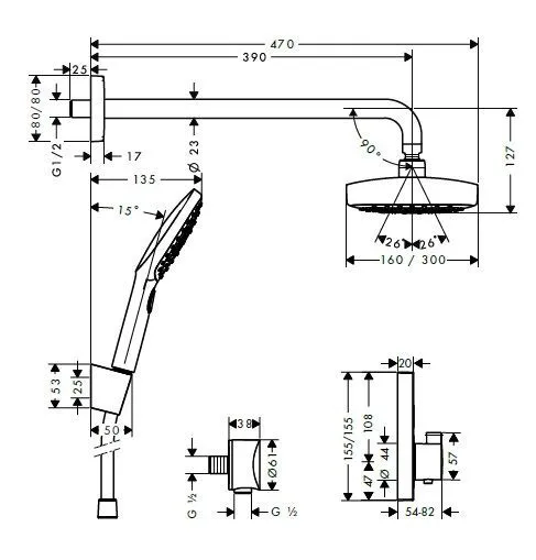 Душевая система Hansgrohe Raindance Select E