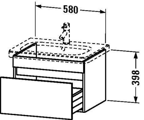 Тумба DuraStyle Duravit  580 x 448 мм (без раковины) DS638003535