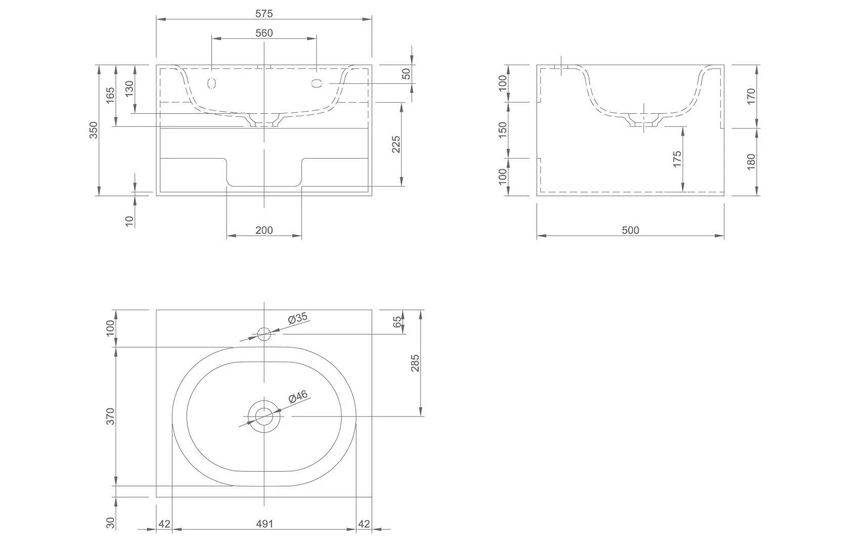 Тумба с умывальником Knief Moon