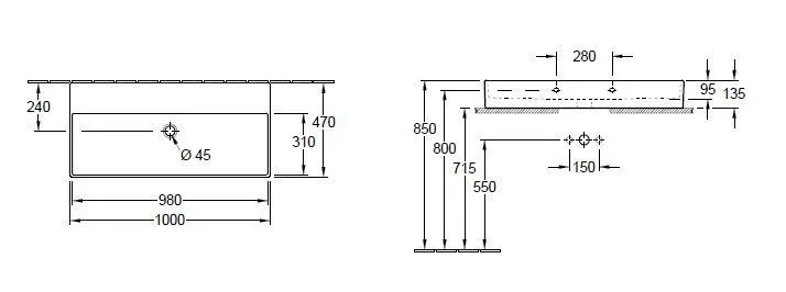 Раковина на столешницу Villeroy and Boch Memento 2.0 4A221F01