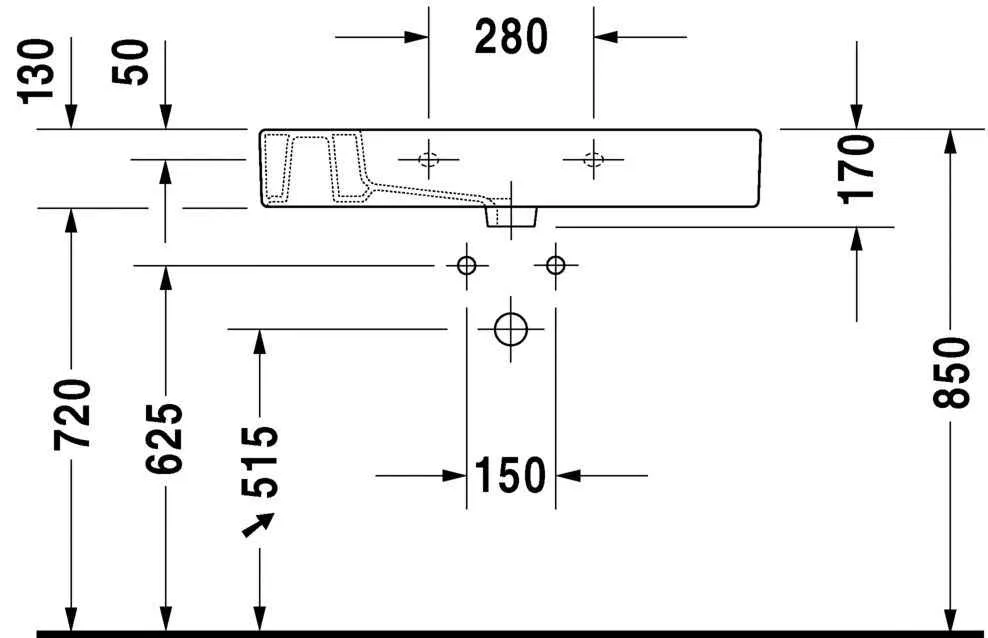 Умивальник Duravit Vero 0329850000