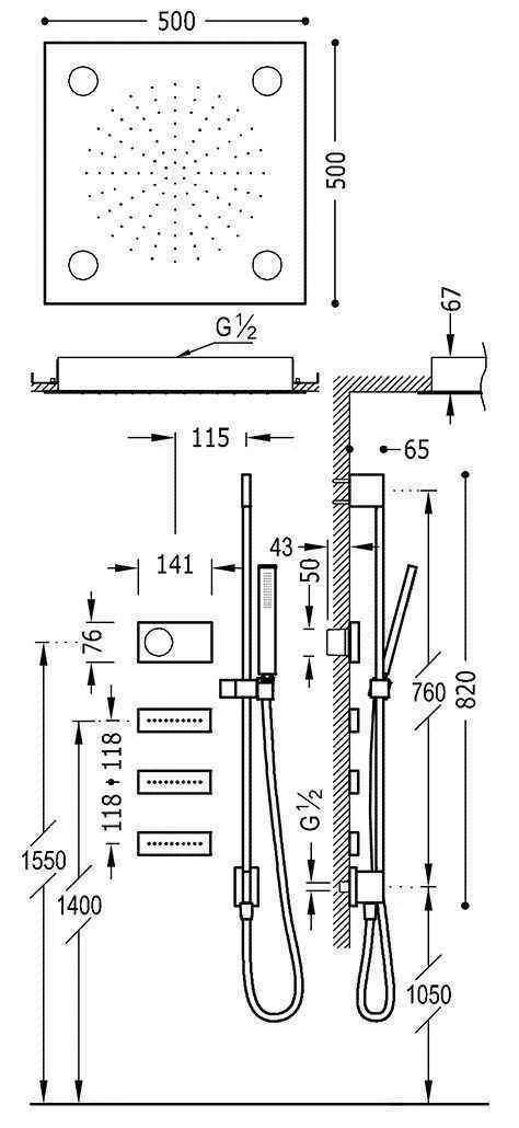 Душова система Tres Shower Technology 09288309