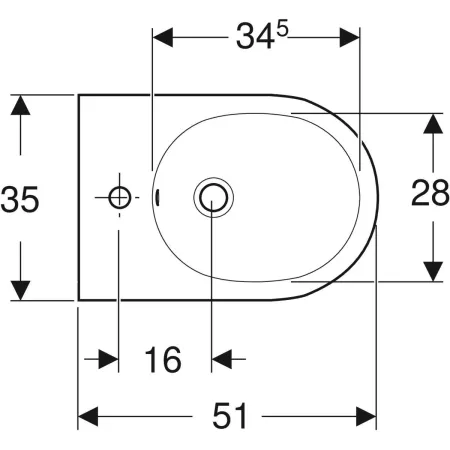 Биде подвесное Geberit Acanto