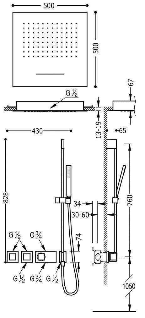 Душова система Tres Block System 20725311AC
