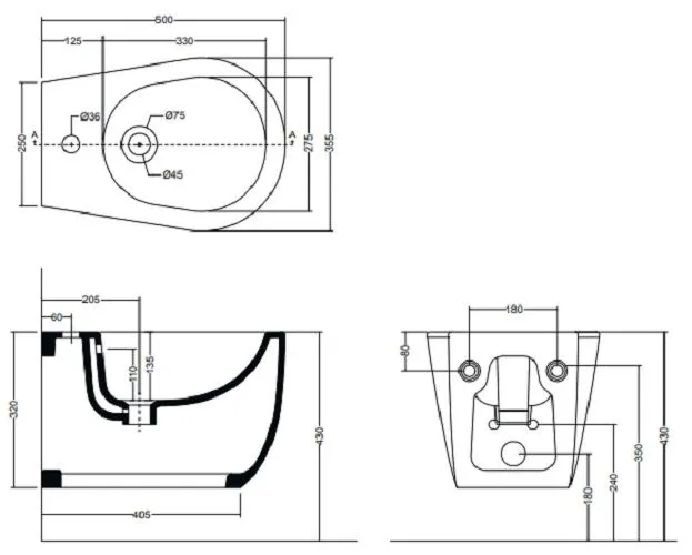 Avani Унитаз подвесной, безободковый, белый