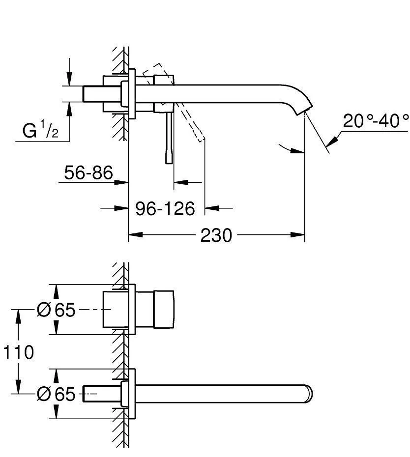 Смеситель для умывальника Grohe Essence 19967DL1