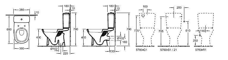 Унитаз напольный Villeroy and Boch O. Novo 56610101