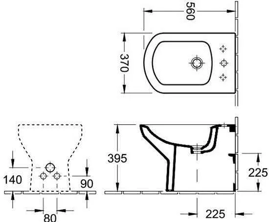 Біде підлогове Villeroy & Boch Sentique