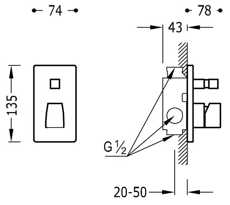 Змішувачі для ванної / душа Tres Slim