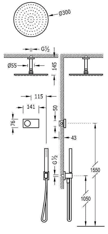 Душова система Tres Shower Technology 09286567AC