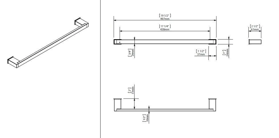 Полотенцедержатель Kubo 192502