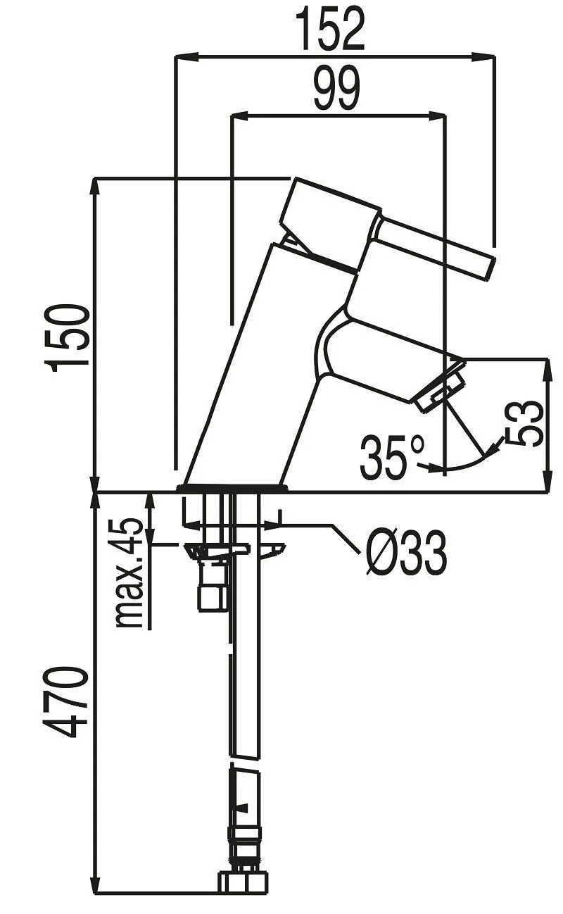 Смеситель для раковины Tres Alplus 20310301