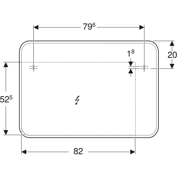 Зеркало с подсветкой Geberit myDay 824300000