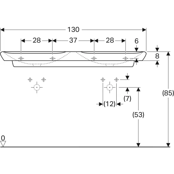 Умывальник подвесной Geberit myDay
