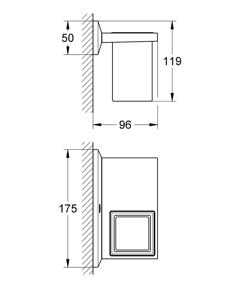 Полочка со стаканом Allure Brilliant 40503000
