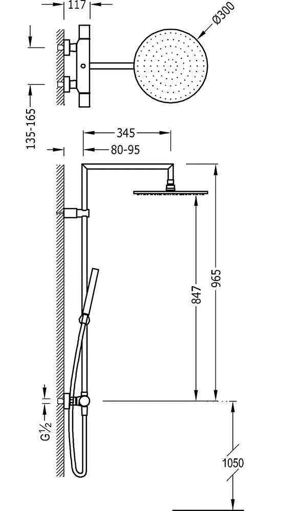 Душевая система Tres 06139301