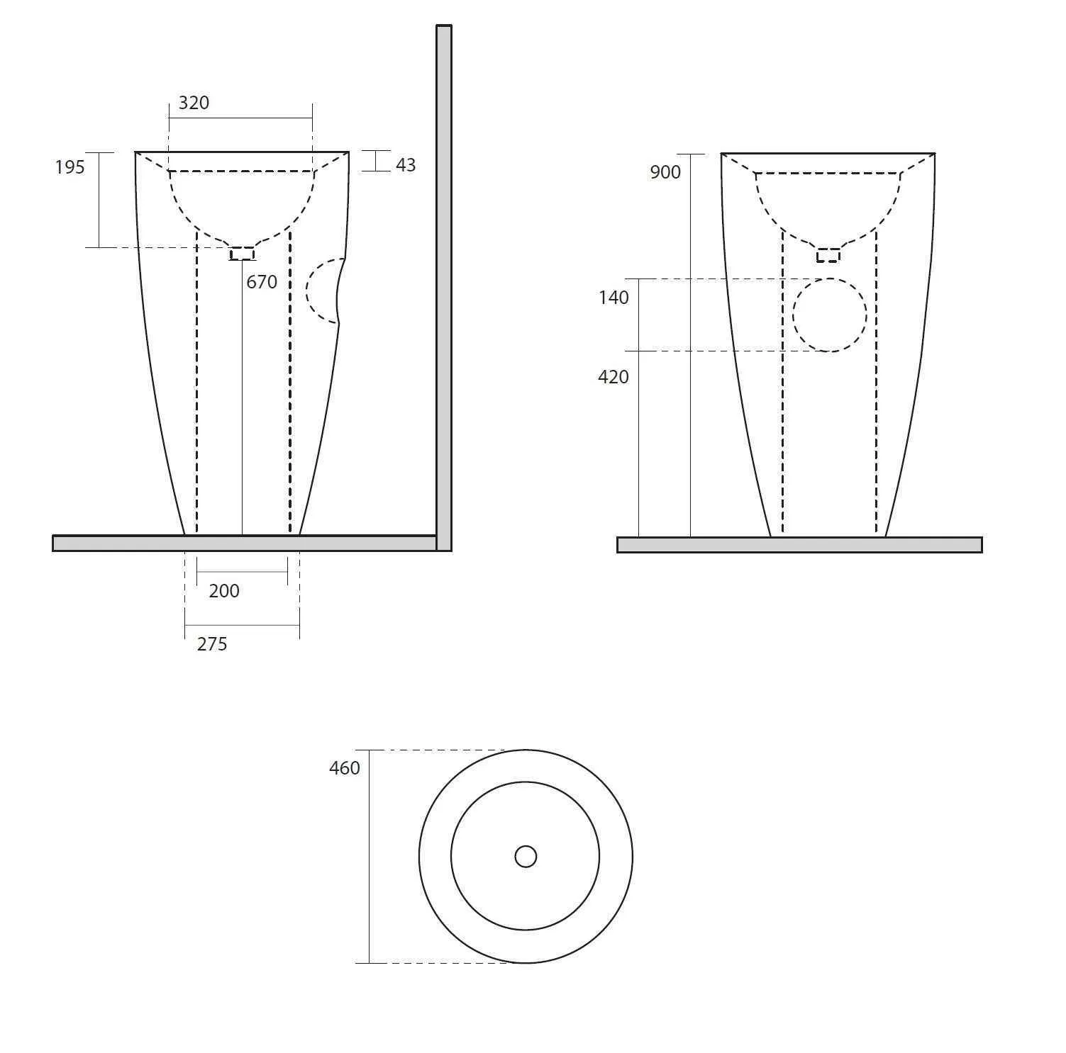 Підлоговий умивальник DP AXA 8330007