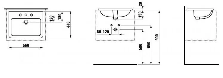 Умывальник Laufen PRO S H8189630001081
