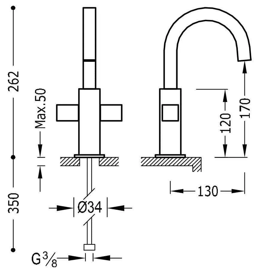 Змішувачі для раковини Tres Cuadro 108605