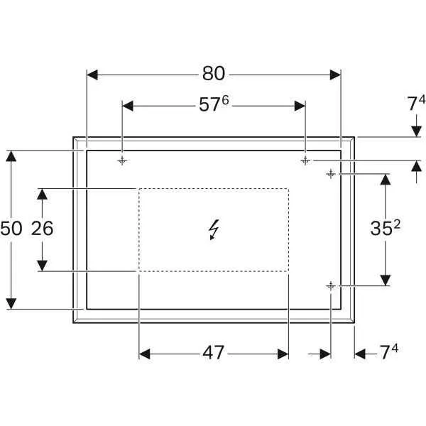 Дзеркало Geberit CITTERIO 500.572.JI.1