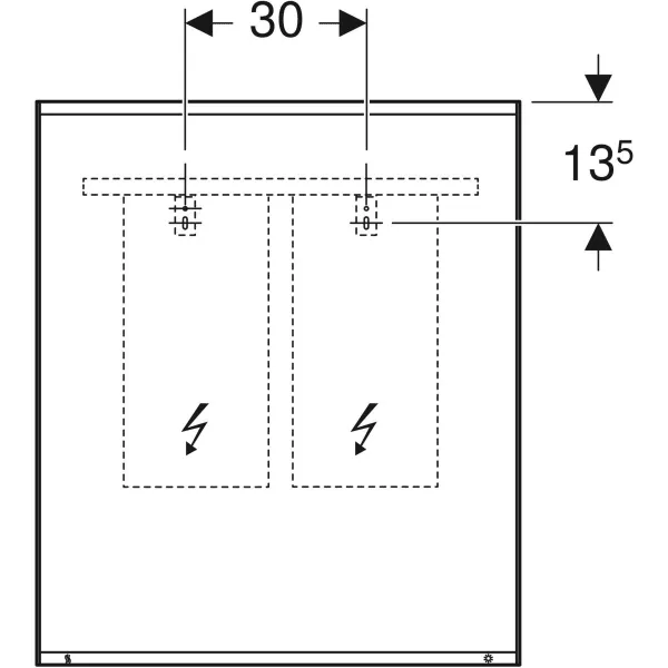 Зеркало с подсветкой Geberit Option Basic 501.071.00.1