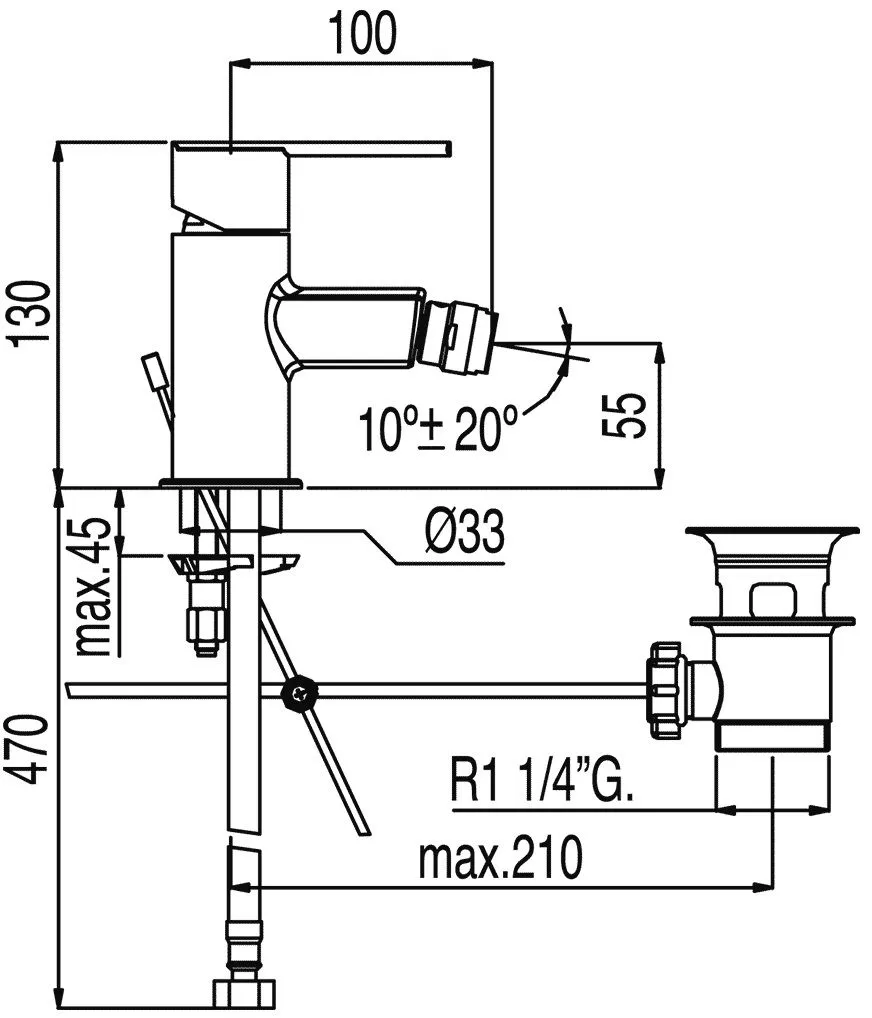 Смеситель для биде Tres Lex 186120