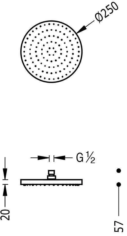 Верхний душ Tres 250 13413726